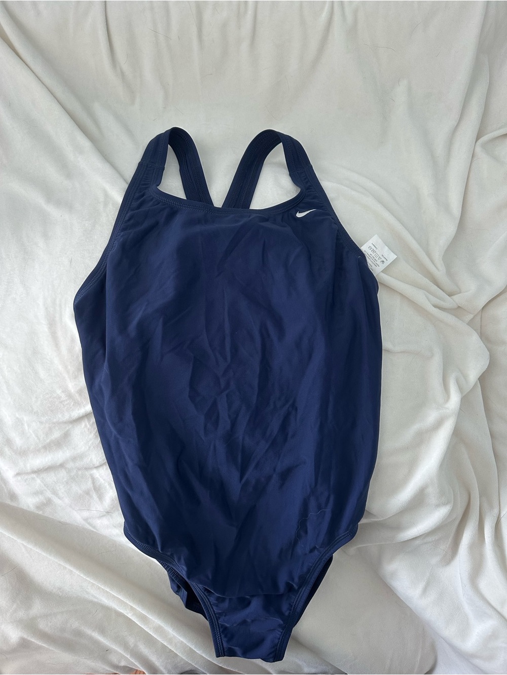 Nike Girls Navy Blue One-Piece Swimsuit